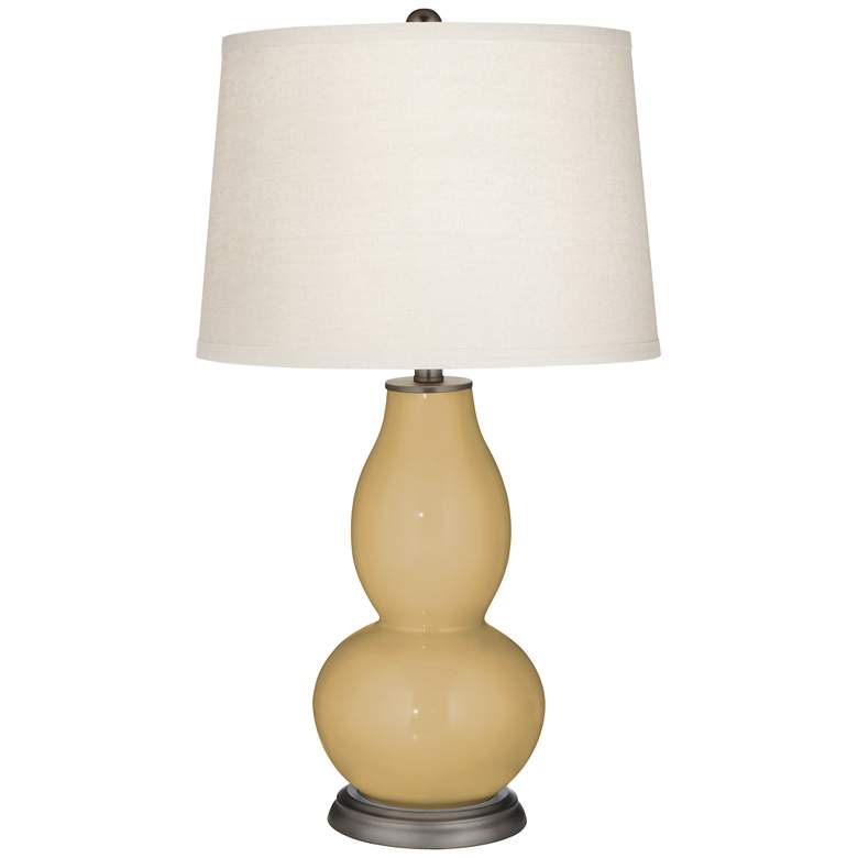 Image 2 Empire Gold Double Gourd Table Lamp with Vine Lace Trim