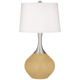 Image2 of Empire Gold Fog Linen Shade Spencer Table Lamp