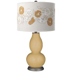 Image1 of Empire Gold Rose Bouquet Double Gourd Table Lamp