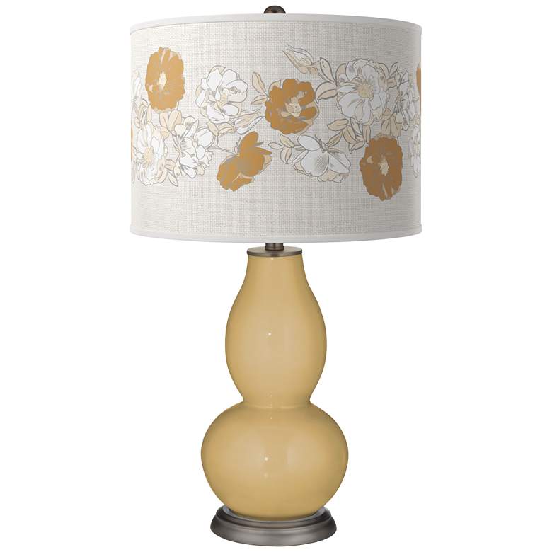 Image 1 Empire Gold Rose Bouquet Double Gourd Table Lamp