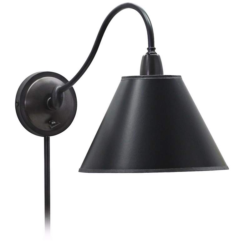 Image 1 Empire Oil-Rubbed Bronze Hyde Plug-In Swing Arm Wall Lamp