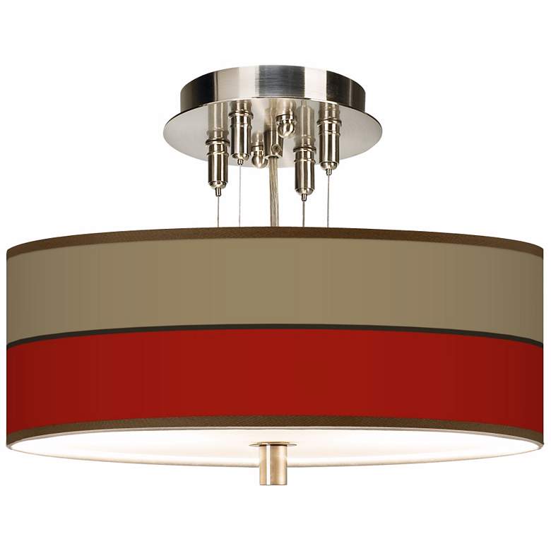 Image 1 Empire Red Giclee 14 inch Wide Ceiling Light