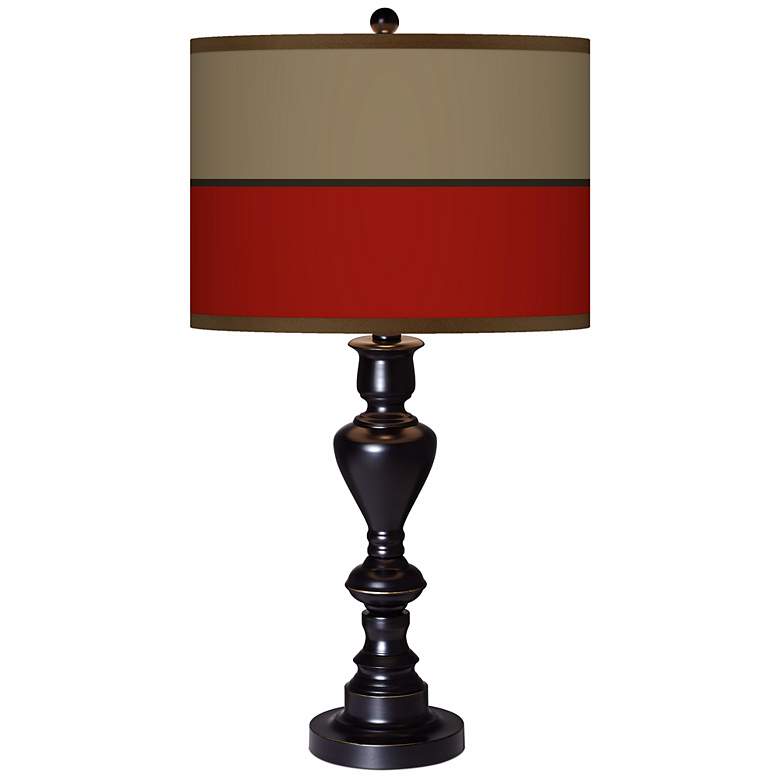 Image 1 Empire Red Giclee Glow Black Bronze Table Lamp