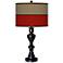 Empire Red Giclee Glow Black Bronze Table Lamp
