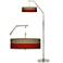 Empire Red Giclee Shade Arc Floor Lamp