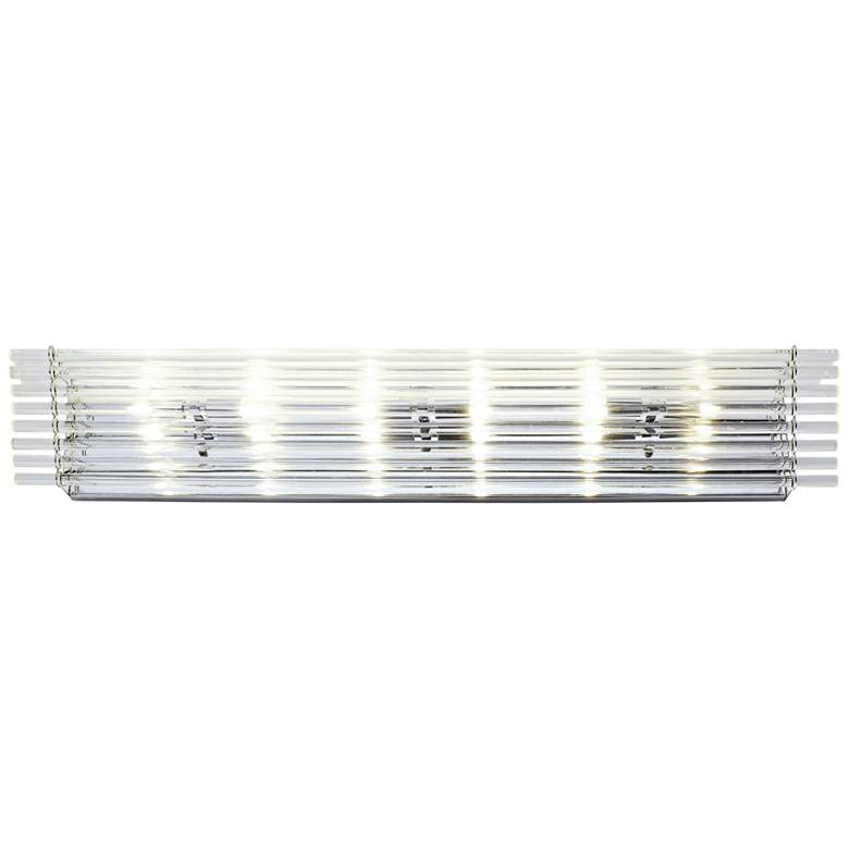 Image 1 Empire State 36 inch Wide Polished Stainless Steel Bath Light
