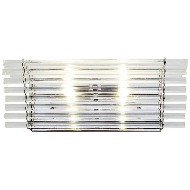Image 1 Empire State 6 inch High Polished Stainless Steel Wall Sconce