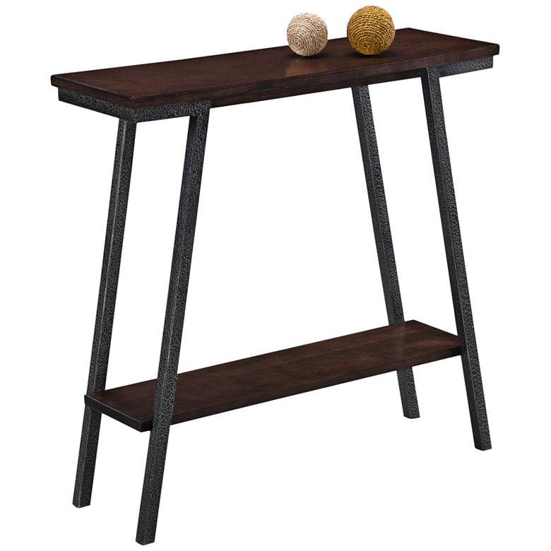Image 1 Empiria 30" Wide Hand-Finished Walnut 1-Shelf Hall Stand