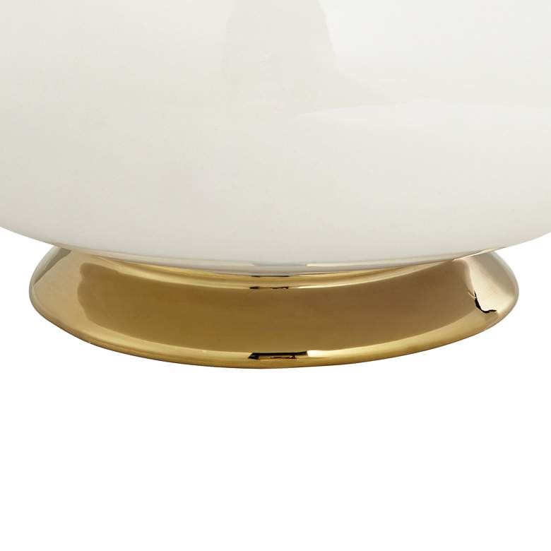 Image 4 Empress 10 1/2" Wide White Ceramic Vase with Handles more views