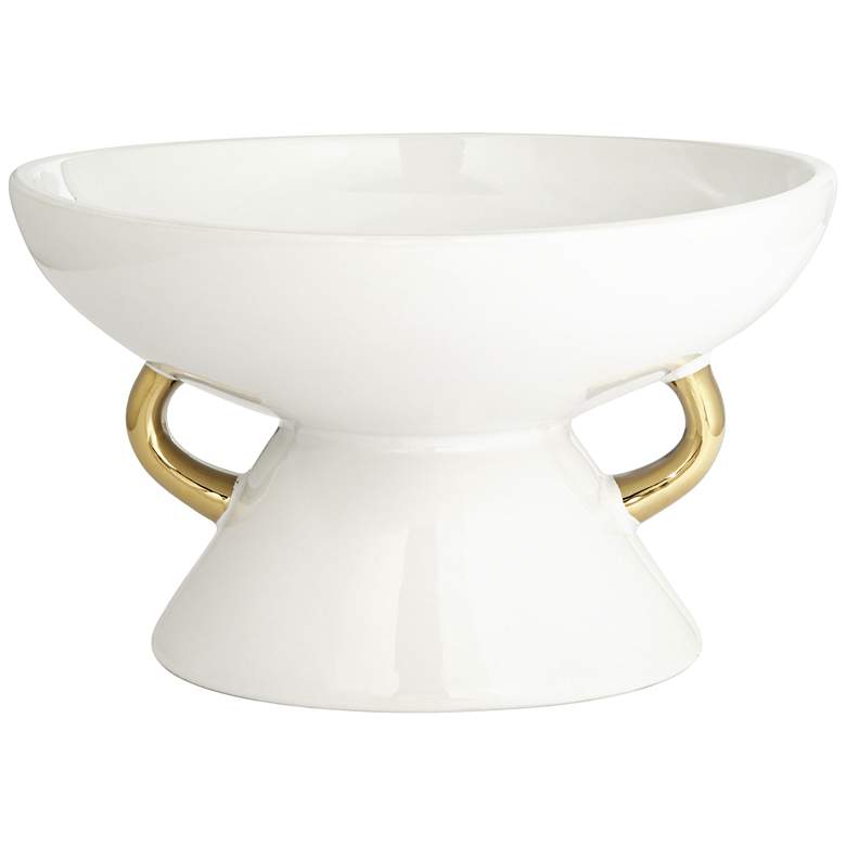 Image 2 Empress 10 3/4 inch Wide Shiny White Ceramic Bowl