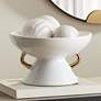 Empress 10 3/4" Wide Shiny White Ceramic Bowl