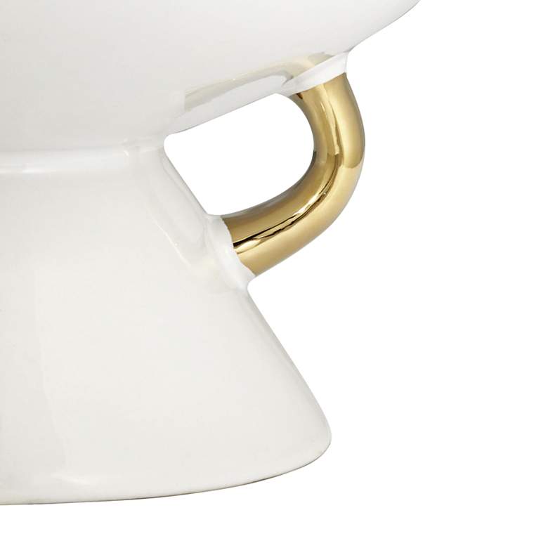 Image 3 Empress 10 3/4" Wide Shiny White Ceramic Bowl more views
