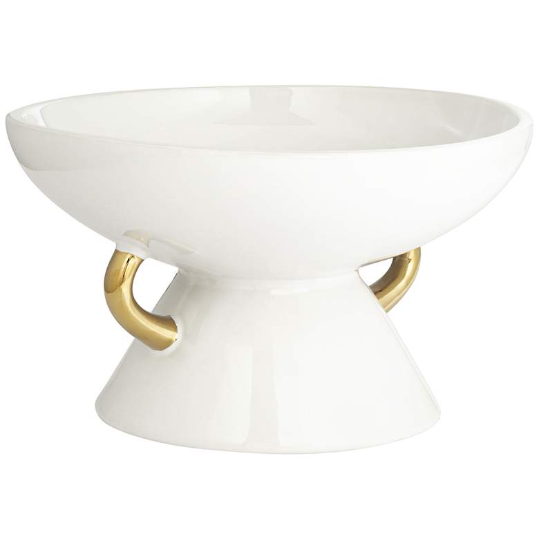 Image 5 Empress 10 3/4" Wide Shiny White Ceramic Bowl more views