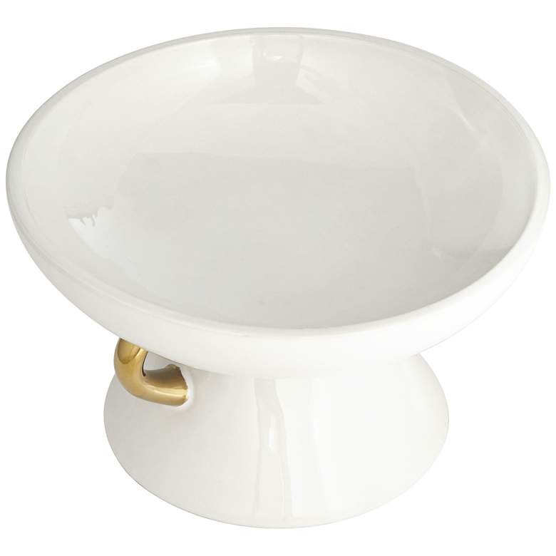 Image 6 Empress 10 3/4" Wide Shiny White Ceramic Bowl more views