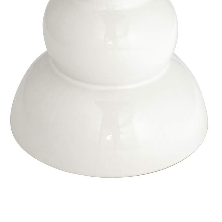 Image 4 Empress 12" High Shiny White Ceramic Vase more views