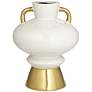 Thumbnail2 of Empress 13" High White Ceramic Vase with Handles