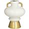 Empress 13" High White Ceramic Vase with Handles