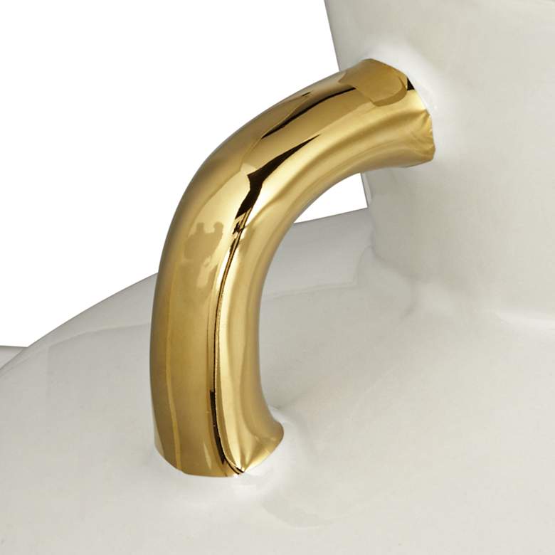 Image 4 Empress 13" High White Ceramic Vase with Handles more views