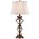 Empress Antique Silver Glass Font Table Lamp