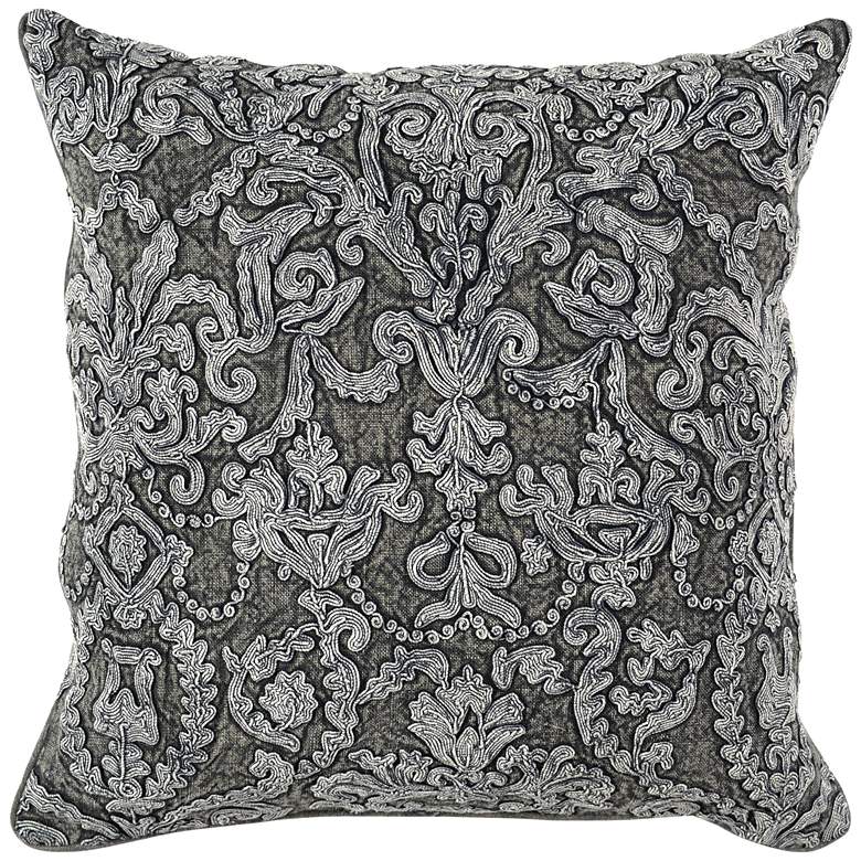 Image 1 Empress Charcoal 22 inch Square Throw Pillow