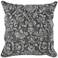 Empress Charcoal 22" Square Throw Pillow