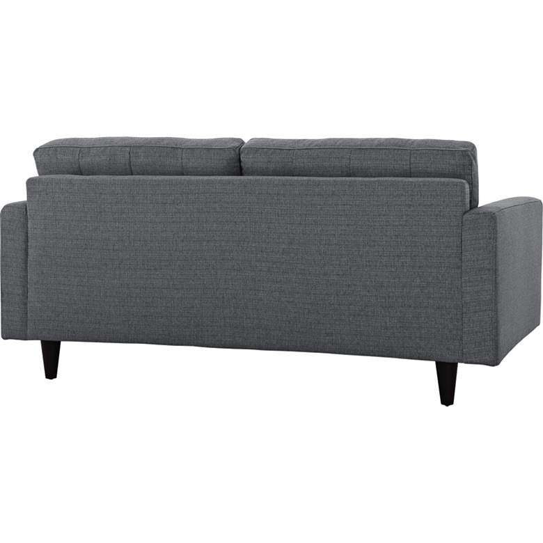 Image 4 Empress Gray Fabric Tufted Loveseat more views
