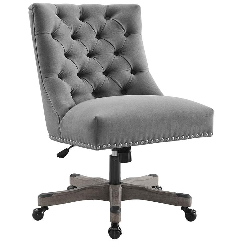 Image 2 Empress Gray Tufted Adjustable Swivel Office Chair