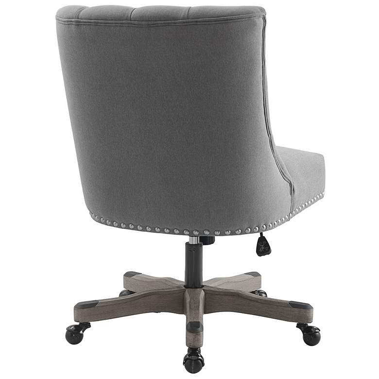 Image 3 Empress Gray Tufted Adjustable Swivel Office Chair more views