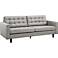 Empress Light Gray 84 1/2" Wide Fabric Tufted Sofa