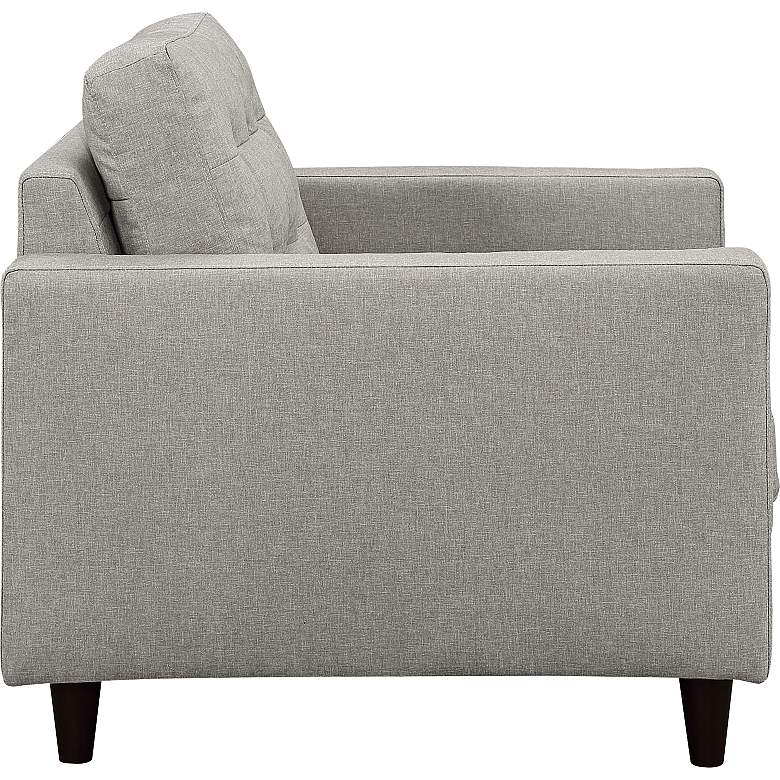 Image 4 Empress Light Gray Fabric Tufted Armchair more views