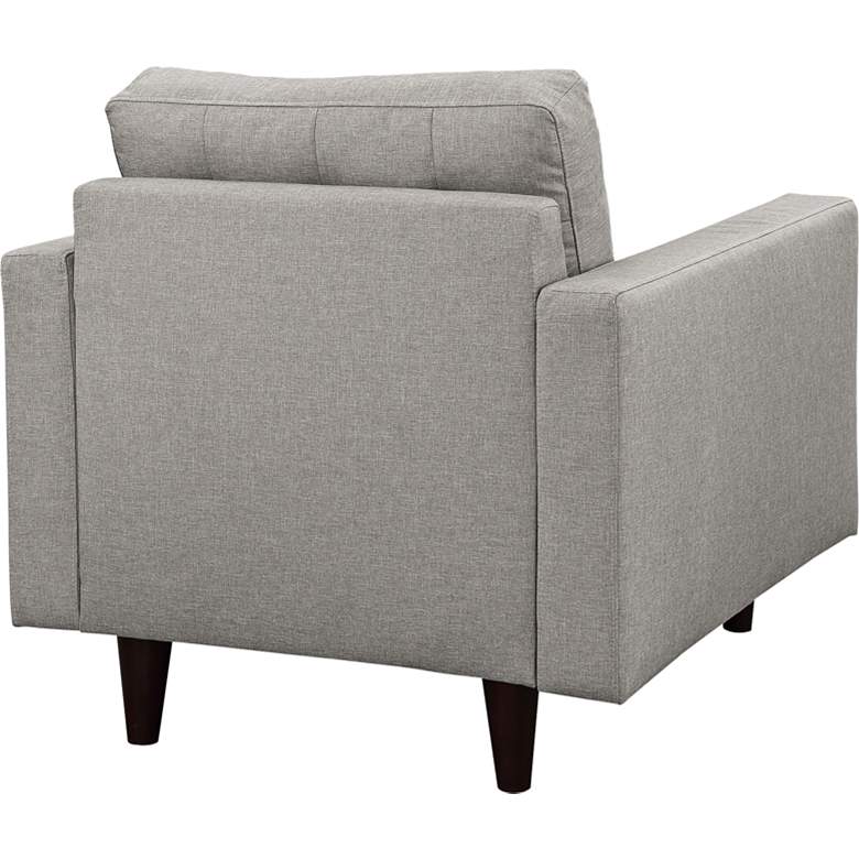 Image 5 Empress Light Gray Fabric Tufted Armchair more views