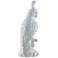 Empress Parrot on Branch Left Face 10 1/4"H White Figurine