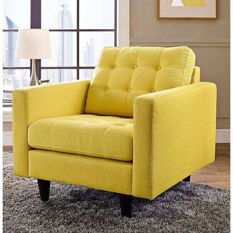 Image 1 Empress Sunny Fabric Tufted Armchair