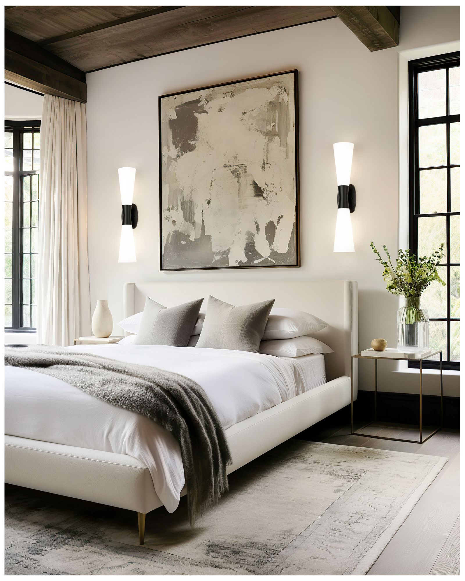 Image 2 Emrys by Z-Lite Matte Black 2 Light Wall Sconce more views