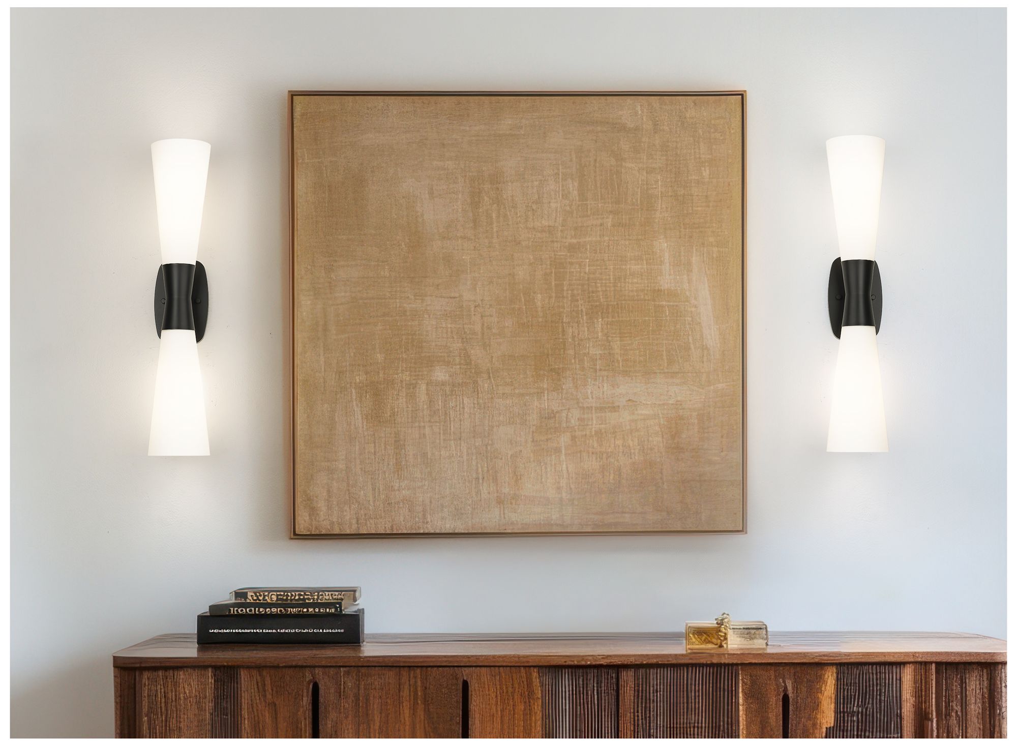 Image 3 Emrys by Z-Lite Matte Black 2 Light Wall Sconce more views