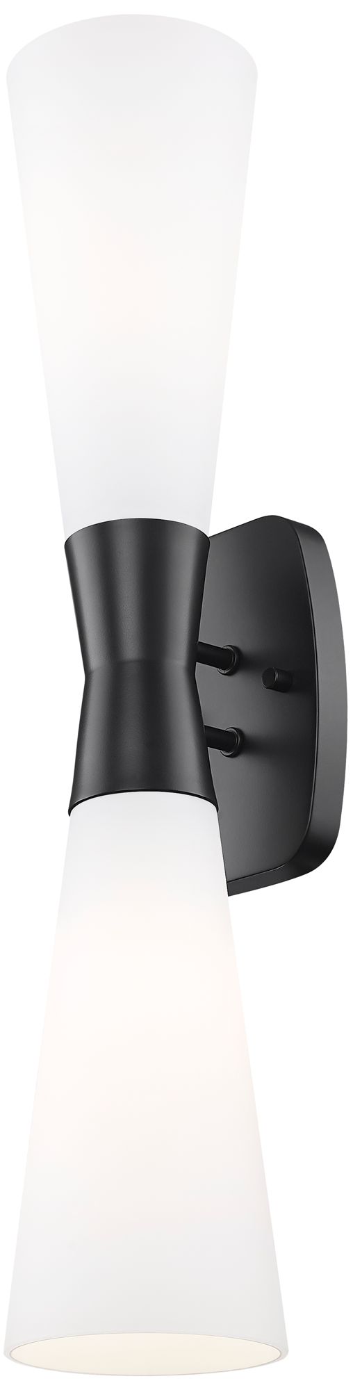 Image 5 Emrys by Z-Lite Matte Black 2 Light Wall Sconce more views