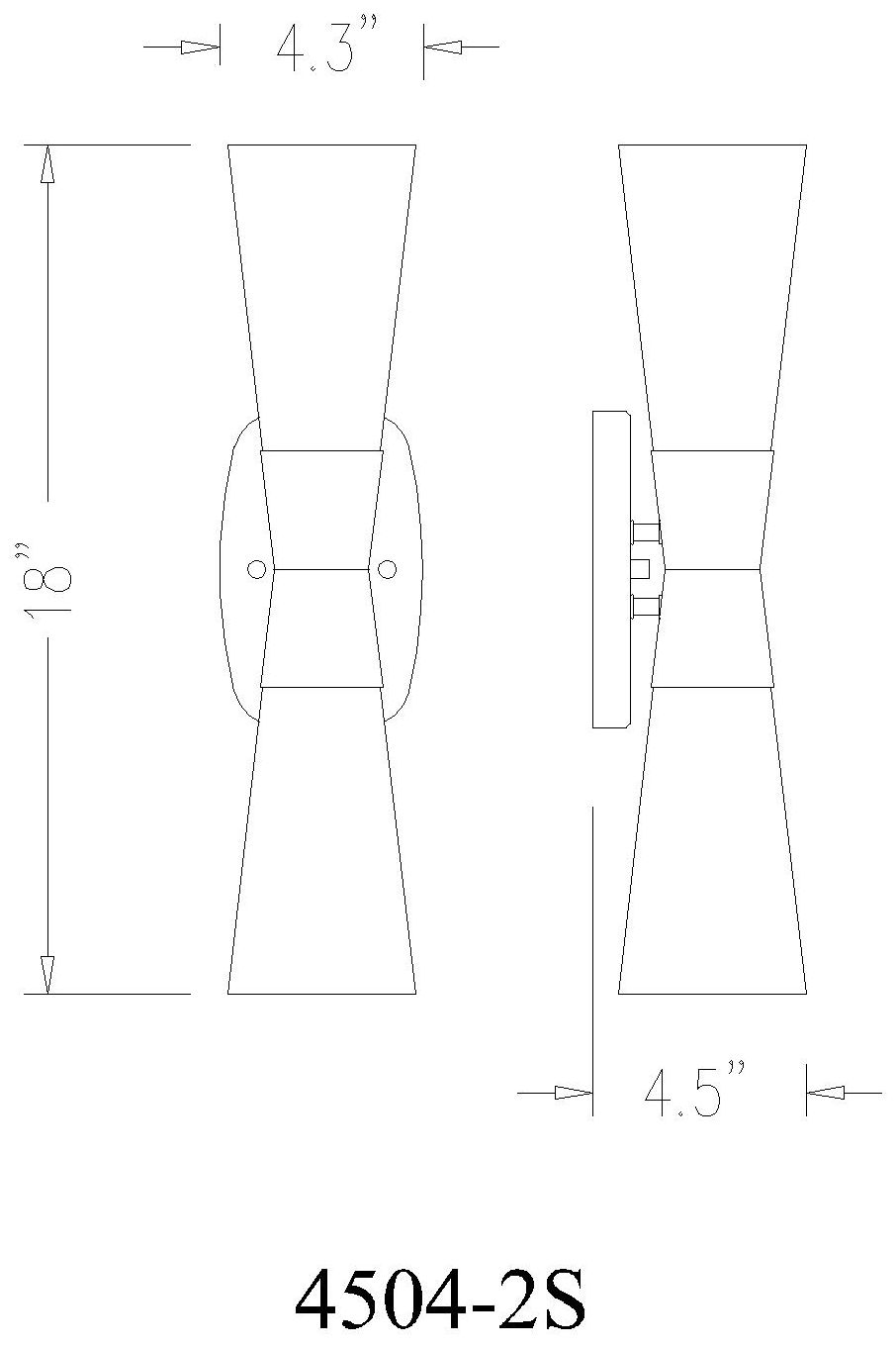 Emrys by Z-Lite Polished Nickel 2 Light Wall Sconce
