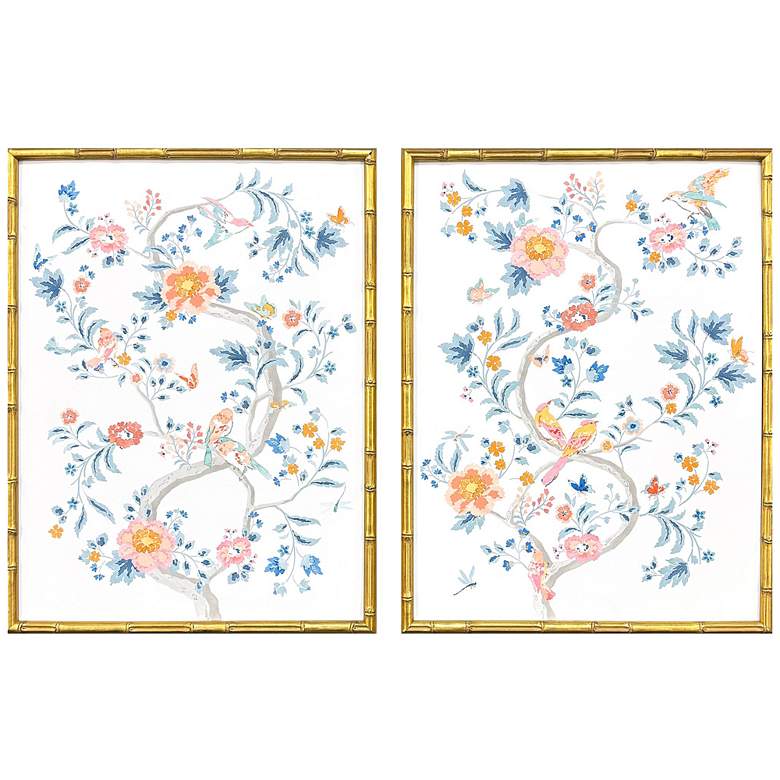 Image 1 Enchanted 19"W x 25"H Traditional Framed Art Set of 2
