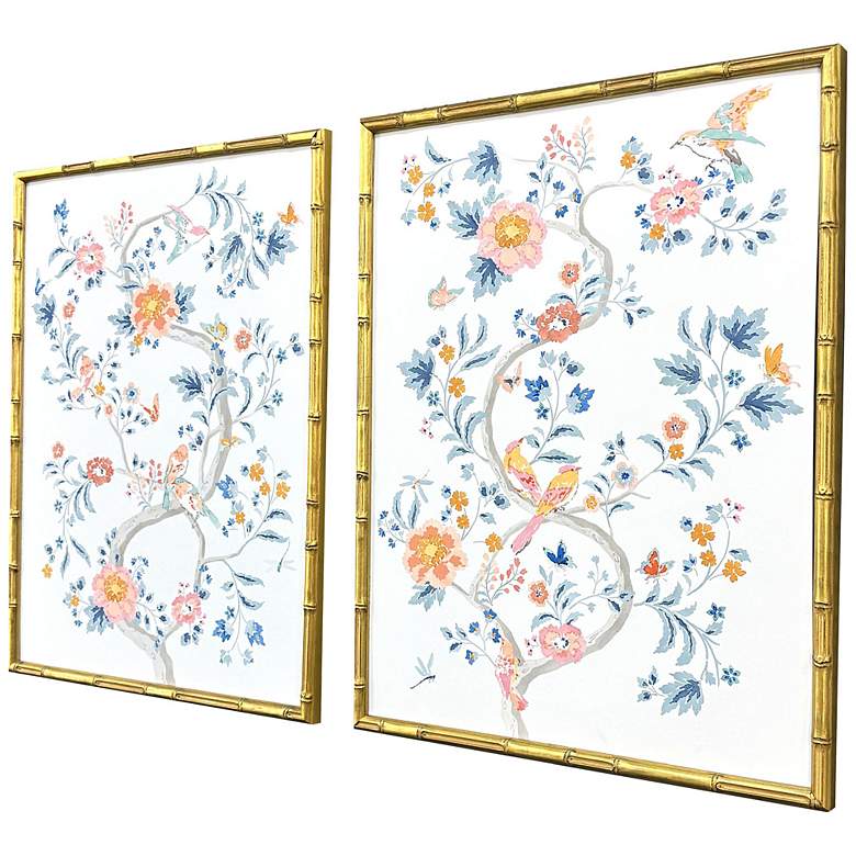 Image 2 Enchanted 19"W x 25"H Traditional Framed Art Set of 2 more views