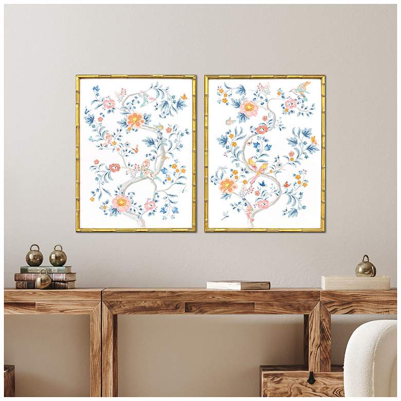 Image 4 Enchanted 19"W x 25"H Traditional Framed Art Set of 2 more views