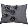 Enchanted Hand-Embroidered Gray Quilted King Pillow Sham
