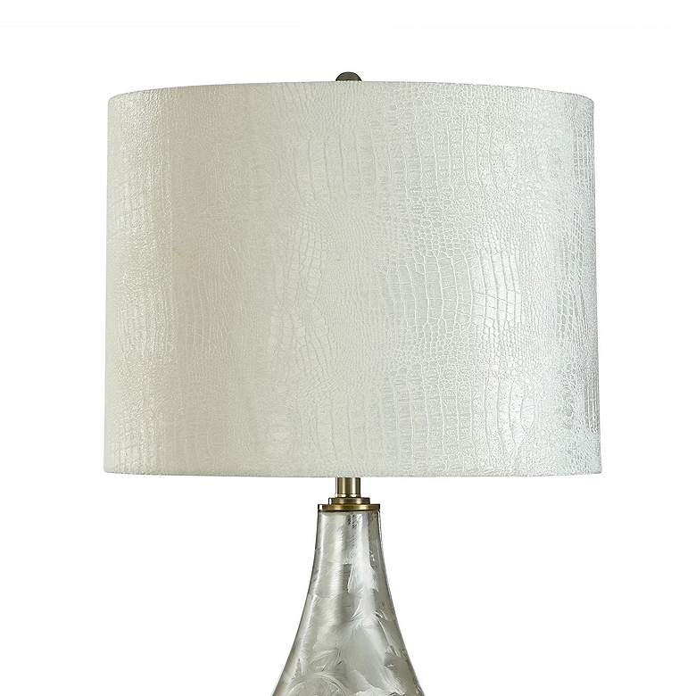 Image 2 Enchanting Silver - Glass Body Table Lamp With Brushed Brass Metal Base more views