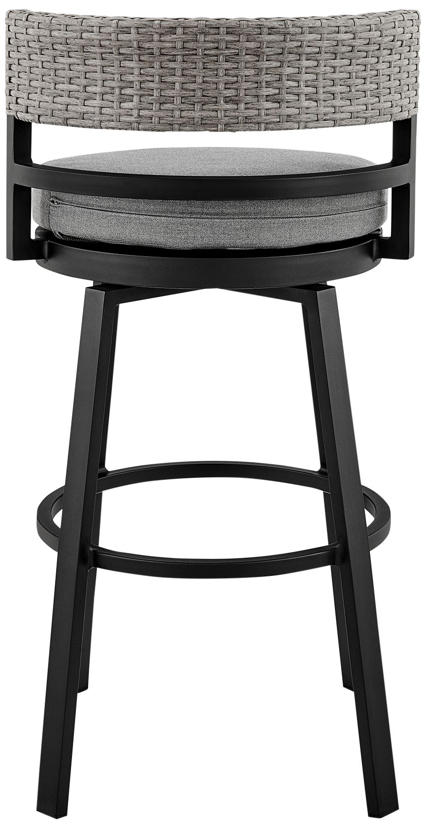Encinitas 26" Black Swivel Outdoor Counter Stool