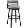 Encinitas 30" Black Swivel Outdoor Bar Stool