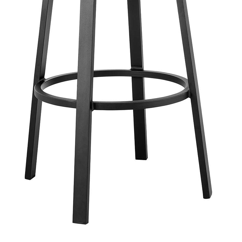 Image 5 Encinitas 30 inch Black Swivel Outdoor Bar Stool more views