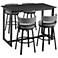 Encinitas Outdoor 5-Piece Bar Table Set in Aluminum with Grey Cushions