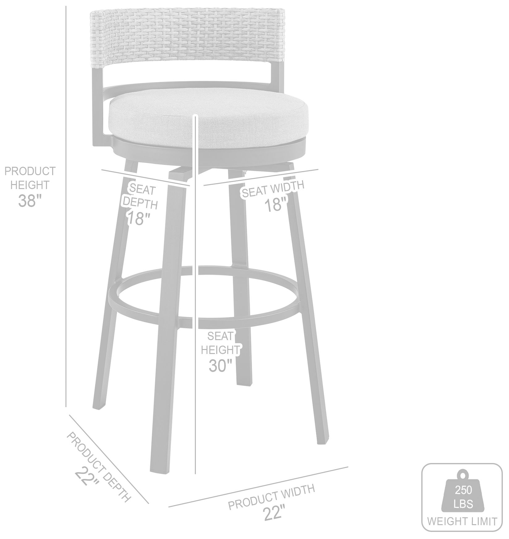 Encinitas Outdoor 5-Piece Bar Table Set in Aluminum with Grey Cushions