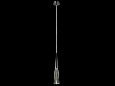 Image 2 Encino 4"W Cone Shape Pendant in Gunmetal more views