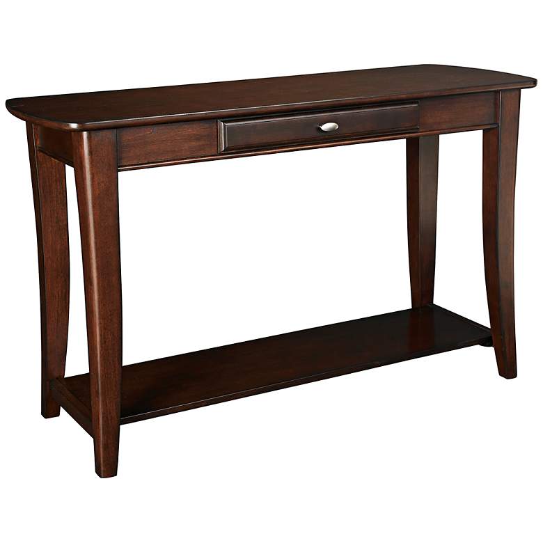 Image 1 Enclave 48 inch Wide 1-Drawer and 1-Shelf Sable Sofa Table