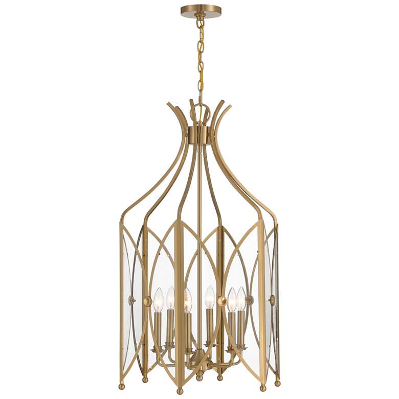Image 1 Enclave 6-Light Pendant in Noble Brass